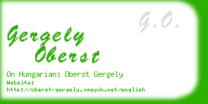 gergely oberst business card